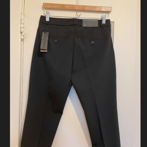 NWT Banana Republic Avery Black Straight Pants Size 2 - Picture 3 of 6